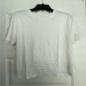Old Navy cropped white shirt